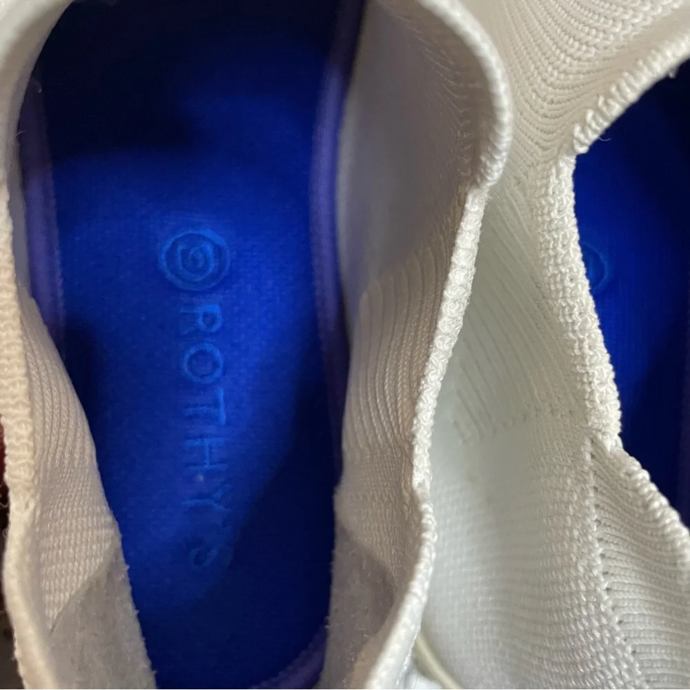 Rothy's White Chelsea High Top Sneaker Boots